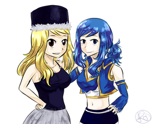 Lucy and Juvia Outfit swap