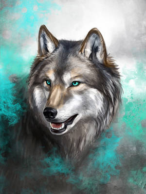 Turquoise Wolf by KimDingwall Turquoise Wolf by KimDingwall