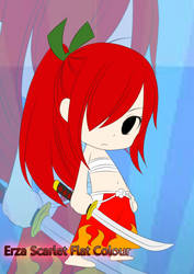 Erza Scarlet Flat Color Chibi