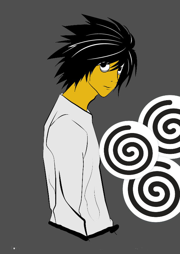L from Deathnote by artistbenjaminmiller on DeviantArt