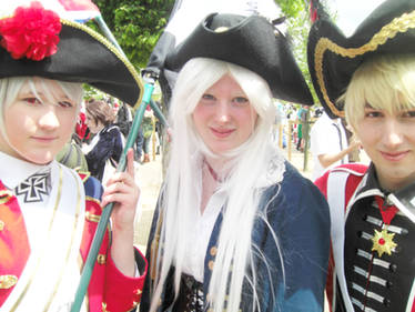 Prussia, fem!Prussia and England cosplay~