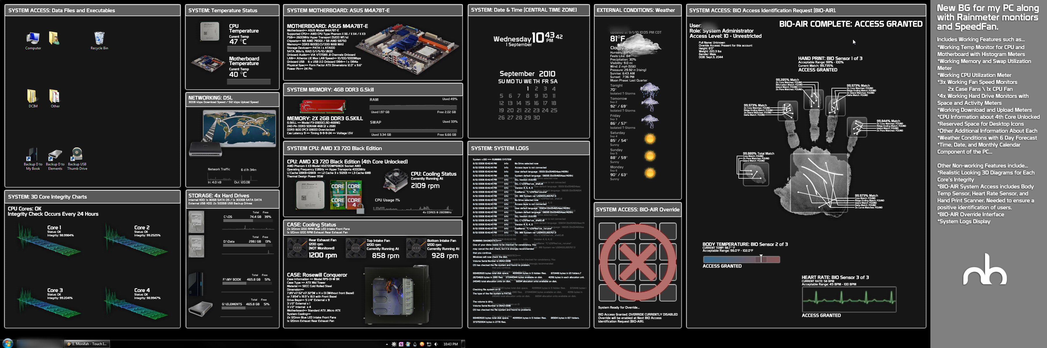 Realistic System Monitor BG v3