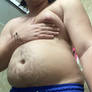 love playing with my moobs