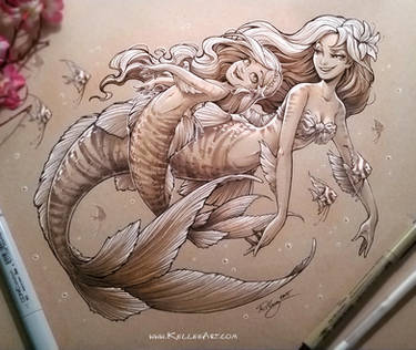 Mother and Daughter Mermaid 2