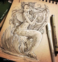 Mermaid with Harp