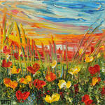 Teresa Wegrzyn SUNSET MEADOW II by ARTBYTERESA