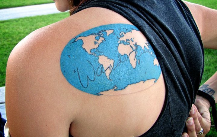 Wanderlust World Tattoo