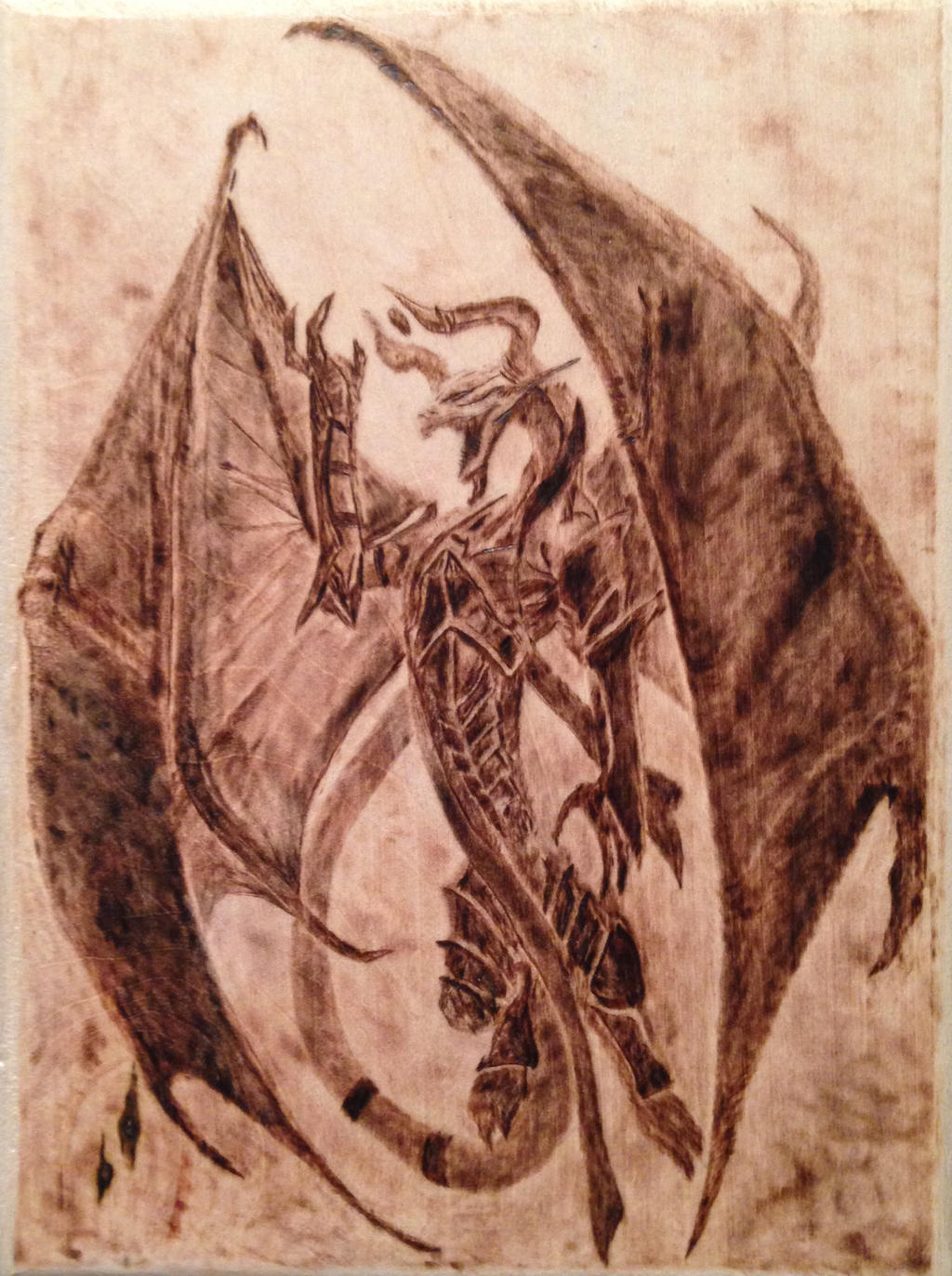 Nicol Bolas Magic the Gathering Wood Burning