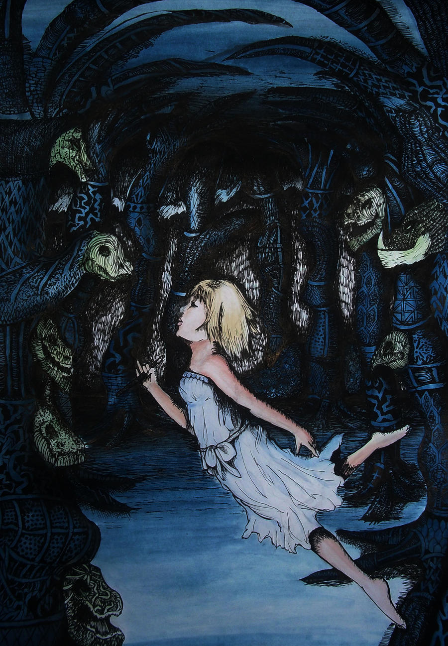 Skulking Example The original skulking the cave by Aarans-Pencil on DeviantArt