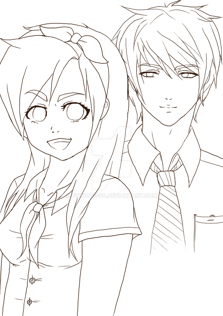 School Girl And Boy Outline By Pinkdog004 On Deviantart School Girl And Boy Outline By Pinkdog004 On Deviantart