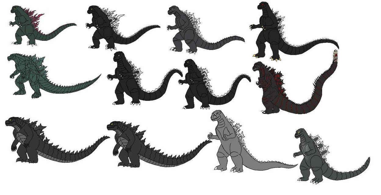 My Favorite Godzilla designs by dinoboy06 on DeviantArt