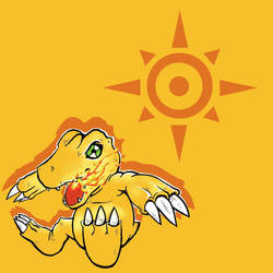 Agumon Fanart Bravery