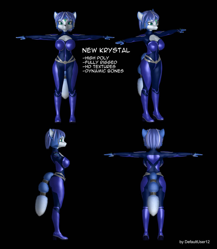 New Krystal Fox 3d Model(Download) by ThatDefaultUser12