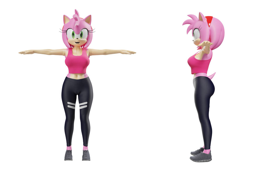 Amy Rose Sporty 3d Model by ThatDefaultUser12 on DeviantArt