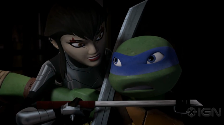 TMNT 2012- Leo and Karai