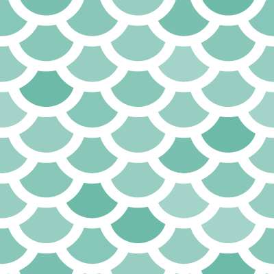 Teal Fish Scale Pattern