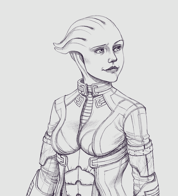 Liara T'Soni: Bust Commission Example