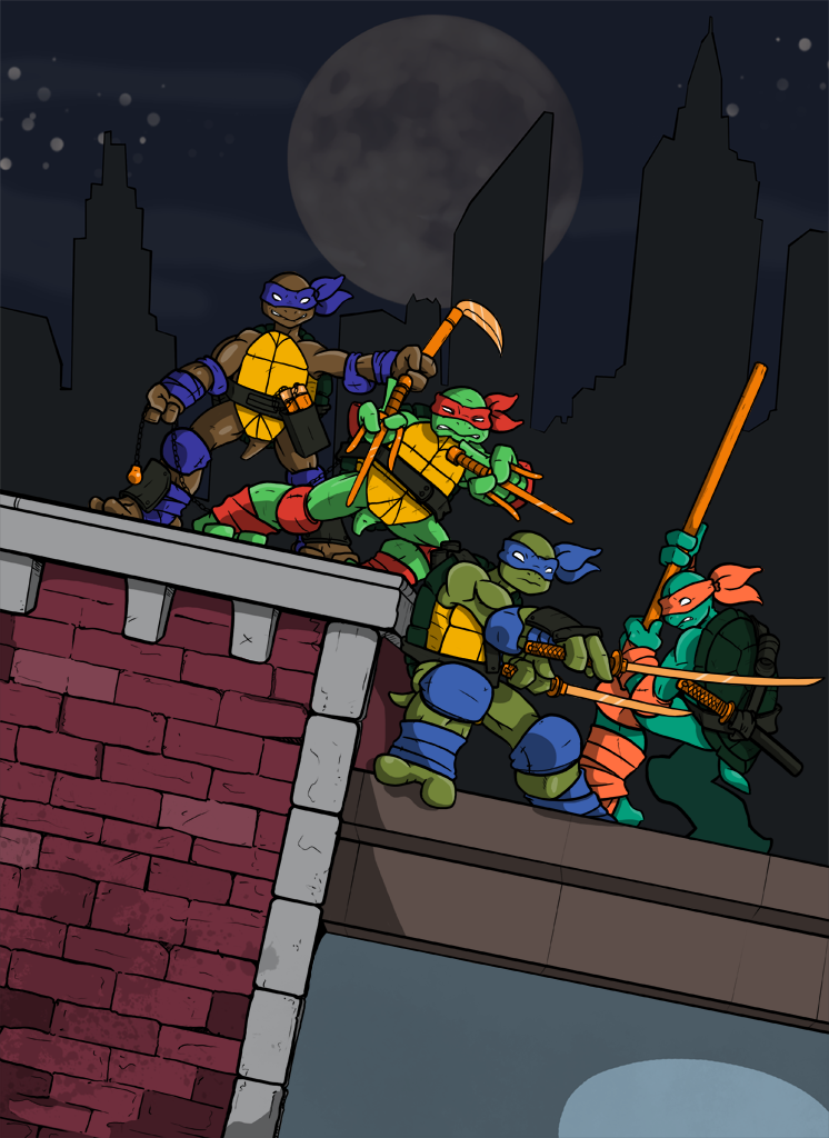 Tmnt Comic Rooftops Rooftop Pose Variant E by CandyKappa on DeviantArt