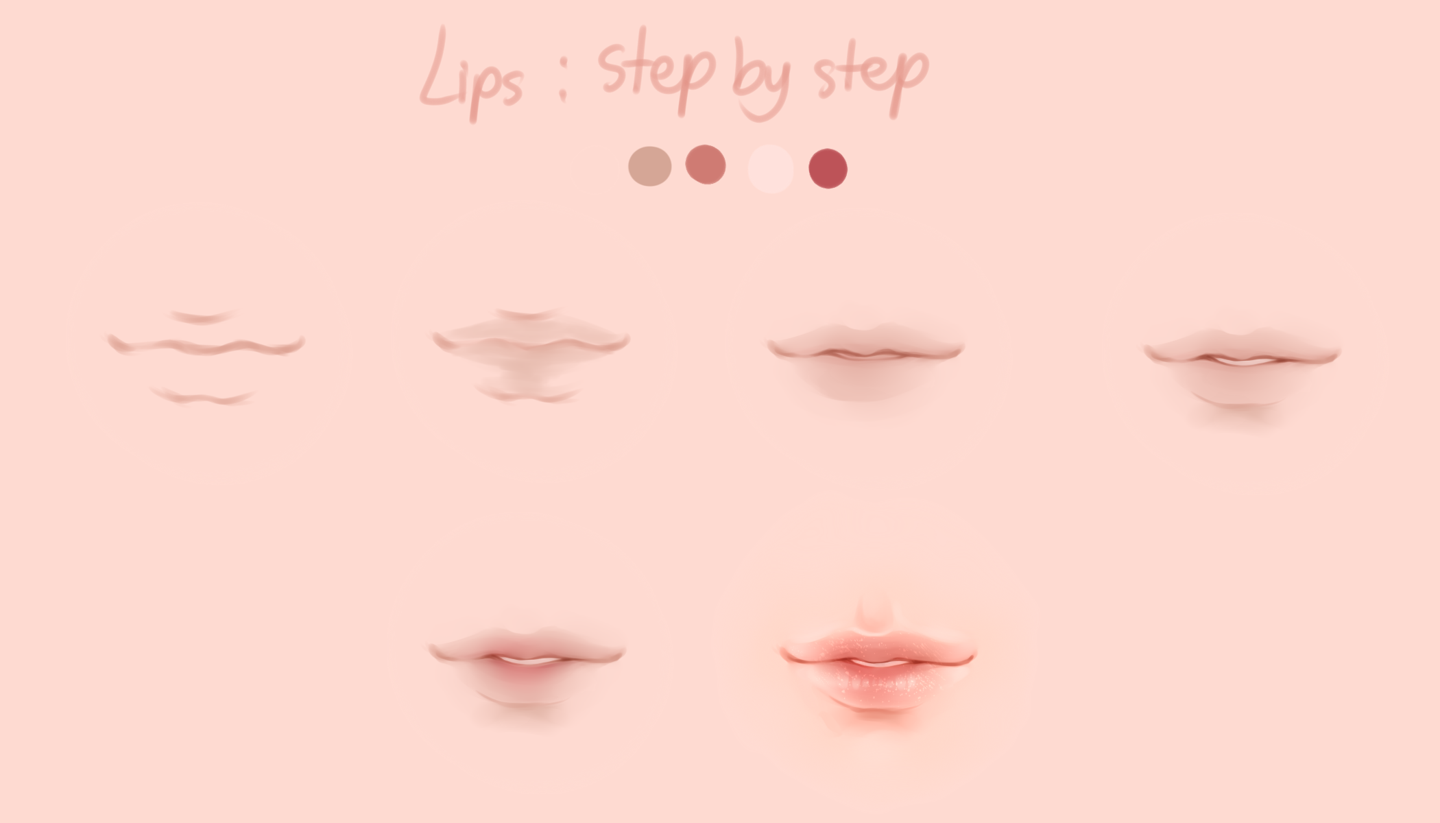 Lips step by step ( detail guide below )