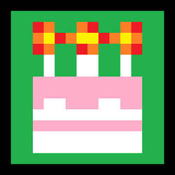 Pixelated Birthday Cake