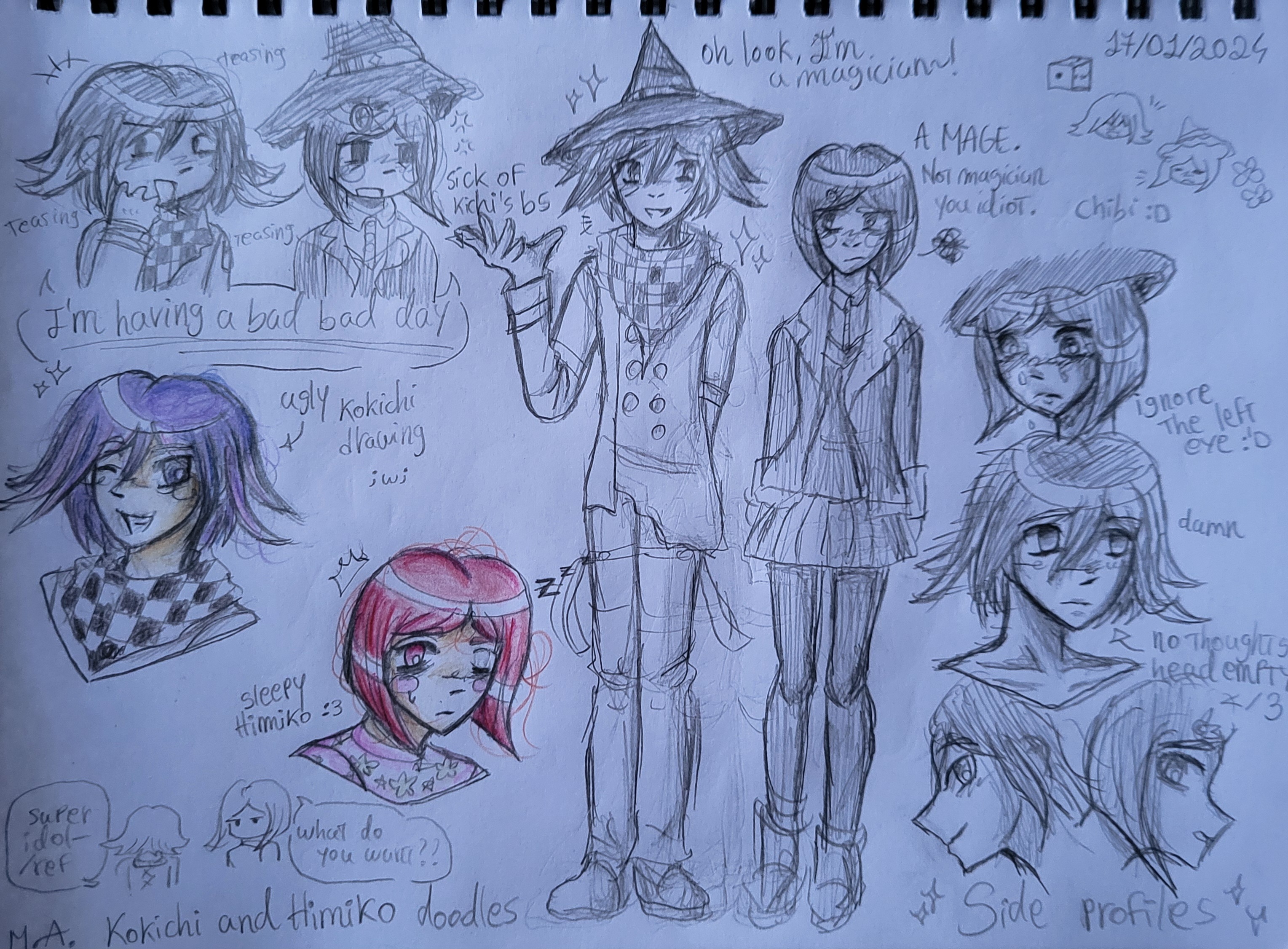 Kokichi and Himiko doodles! by SkyShine690 on DeviantArt