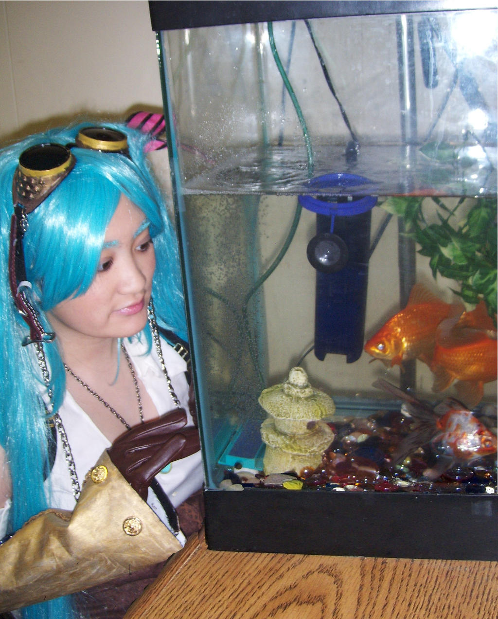 Steampunk Miku and fish by GeminixDragon on DeviantArt