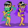 Kitty And Katty as Belly Dancers