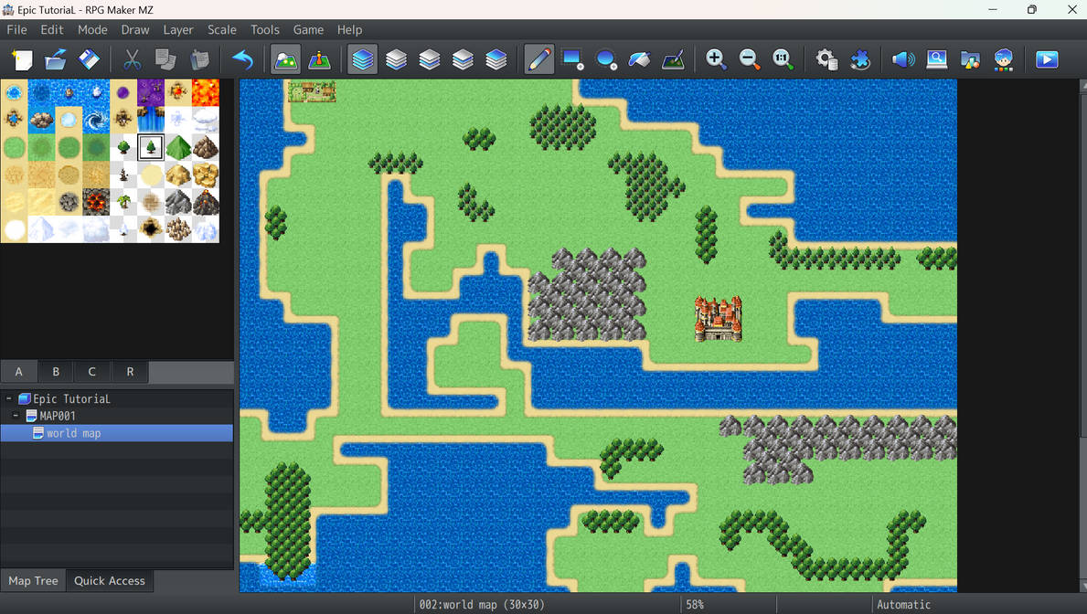 my first Rpg maker map. WIP by bigfootRULES on DeviantArt