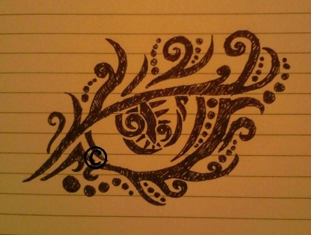 tribal eye doodle