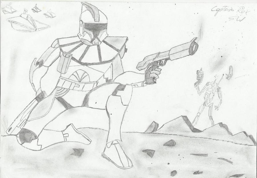 Cap Rex Scetch Captain Rex by KoniuUu on DeviantArt