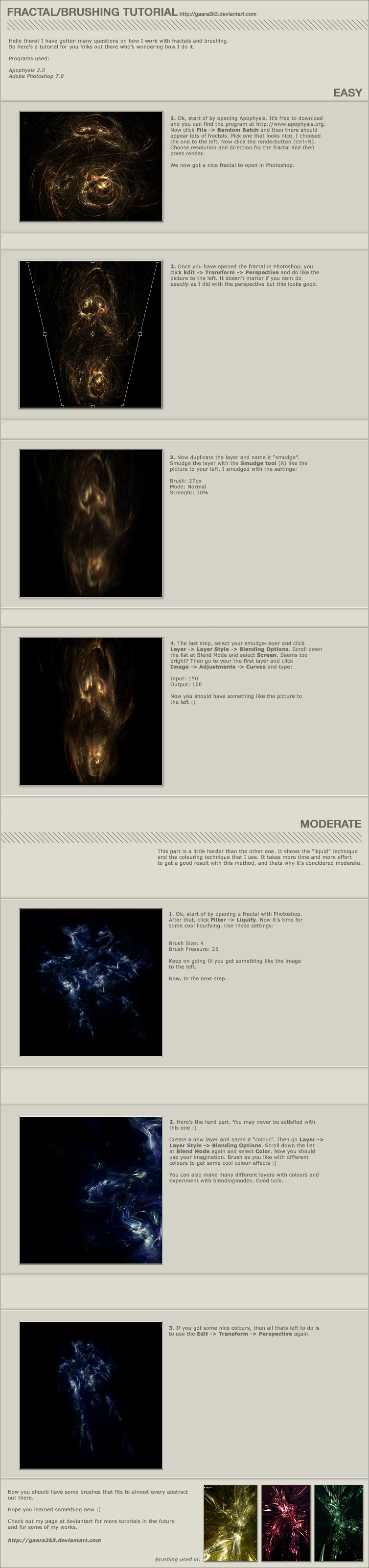 Fractal and Brushing Tutorial