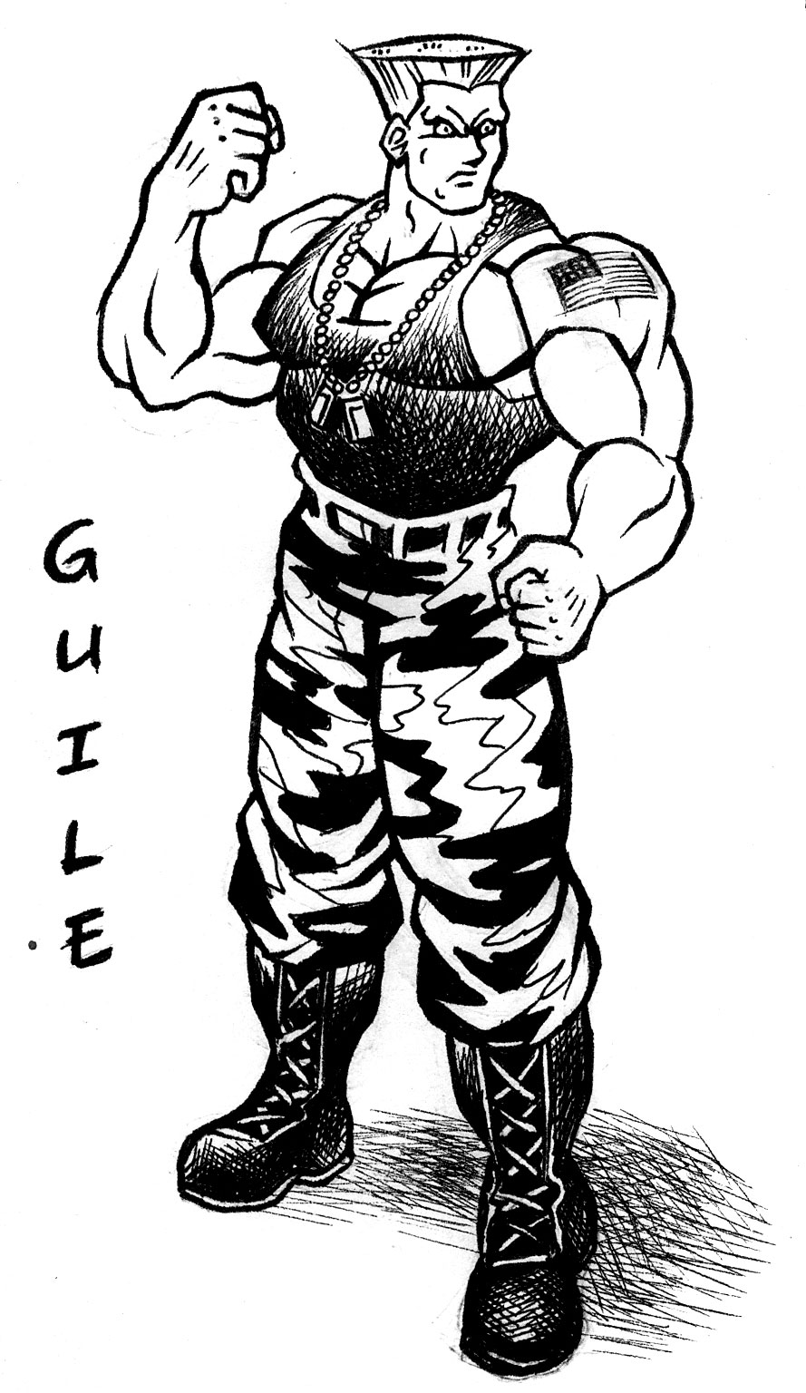 Guile Street Fighter Drawing