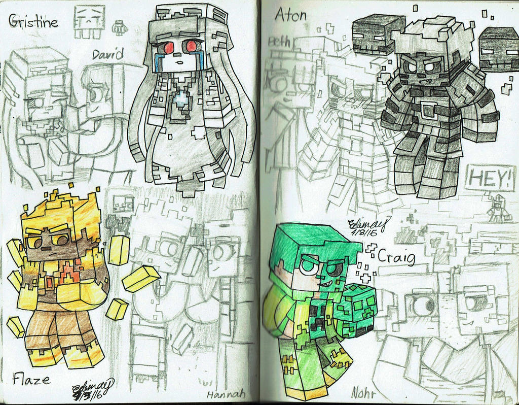 Minecraft Characters Behind My minecraft characters 4 by Edimay on DeviantArt