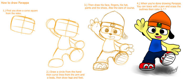 How to draw Parappa