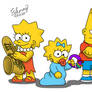 (Fan art) Lisa, Bart, and Maggie