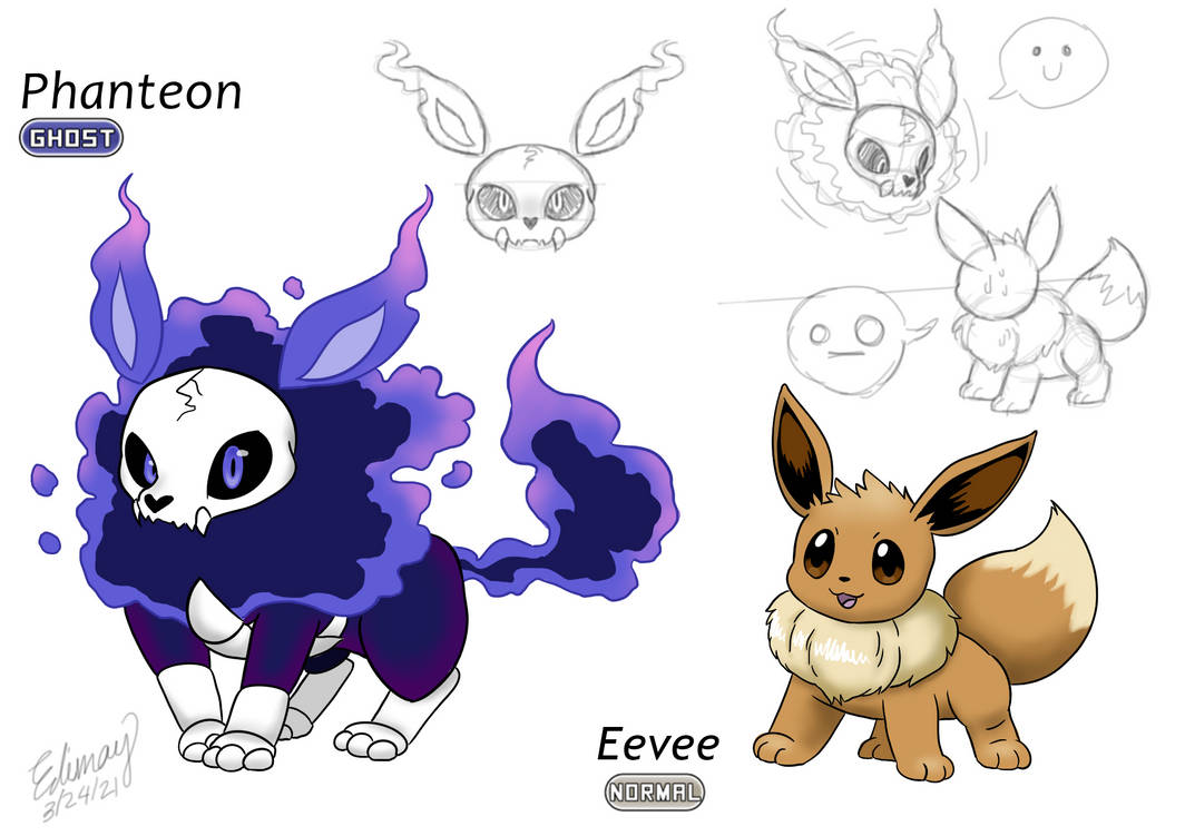 Ghost Evolution Eevee's Ghost evolution(Phanteon) by Edimay on DeviantArt