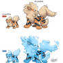 Growlithe and water evolution