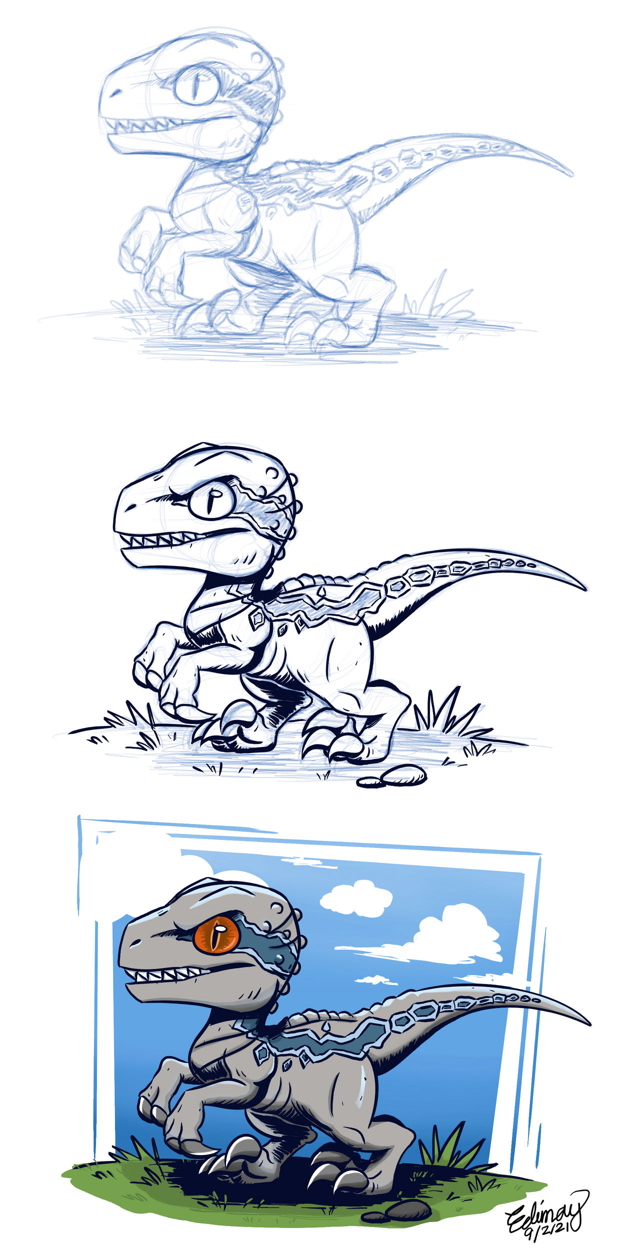 Blue the raptor by Edimay on DeviantArt