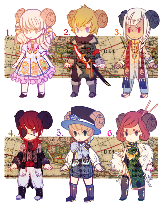 ADOPTABLE SET 10: Am-BAAAA-ssadors! [CLOSED!]