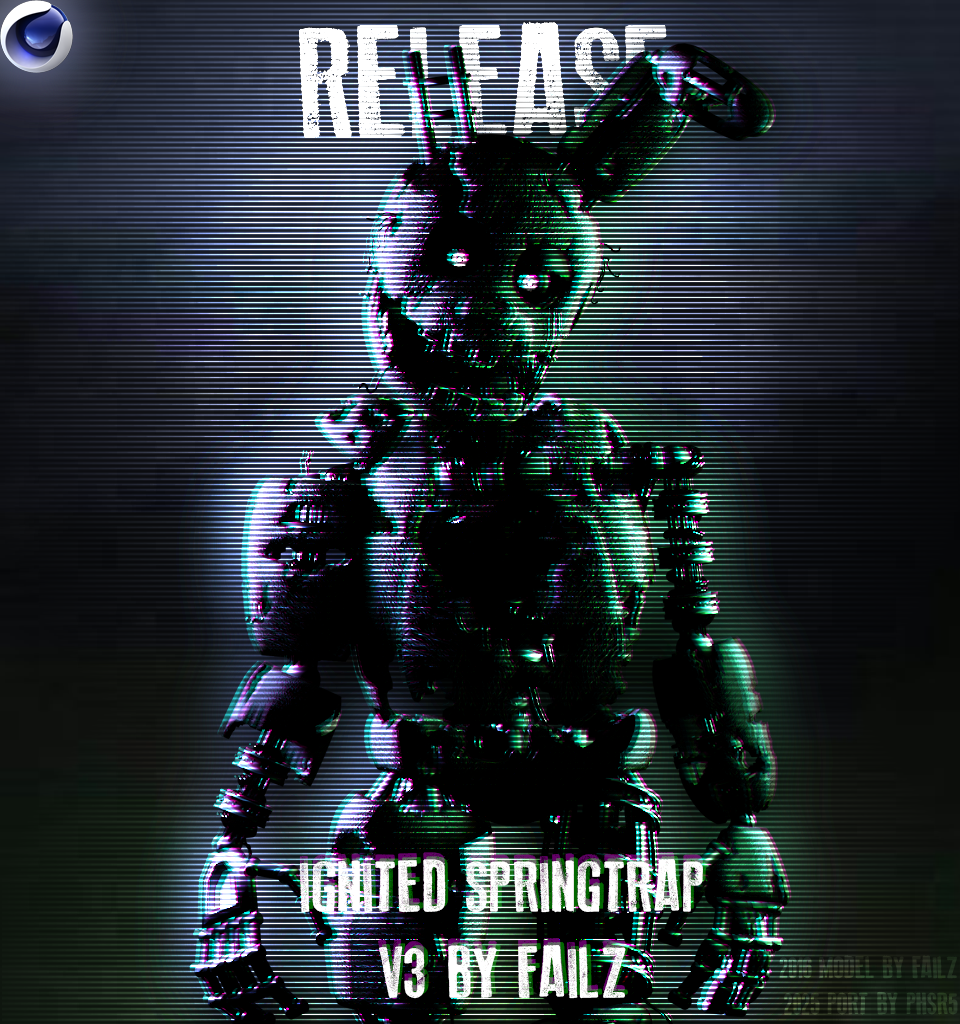 Ignited Springtrap Ignited Springtrap v3 by Failz RELEASE by pedrogsr on DeviantArt