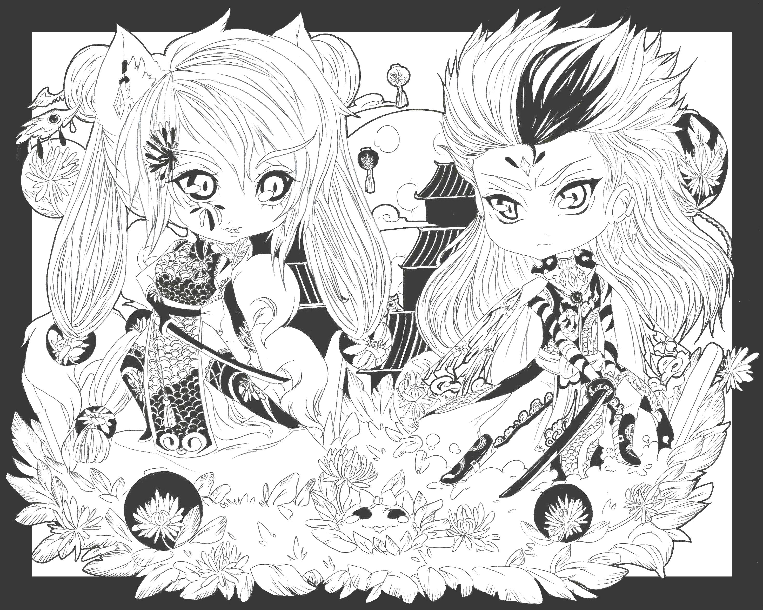 Fight!!!:uncolored version