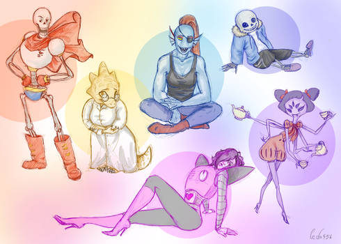 Undertale character sketches