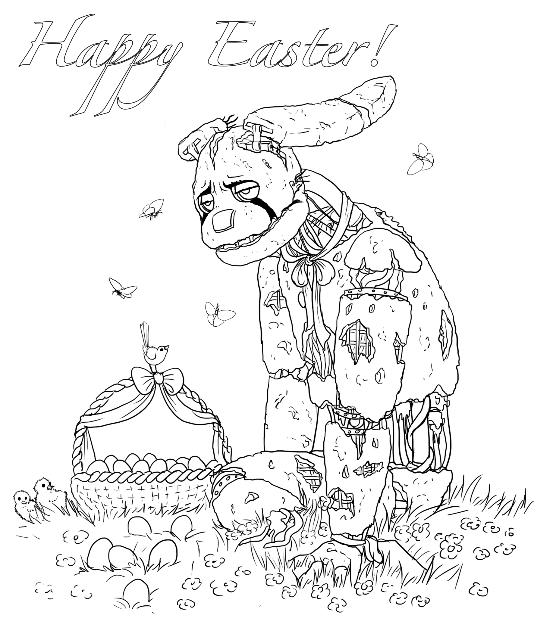 Five Nights At Freddys Coloring Pages Springtrap - Free Coloring Sheets