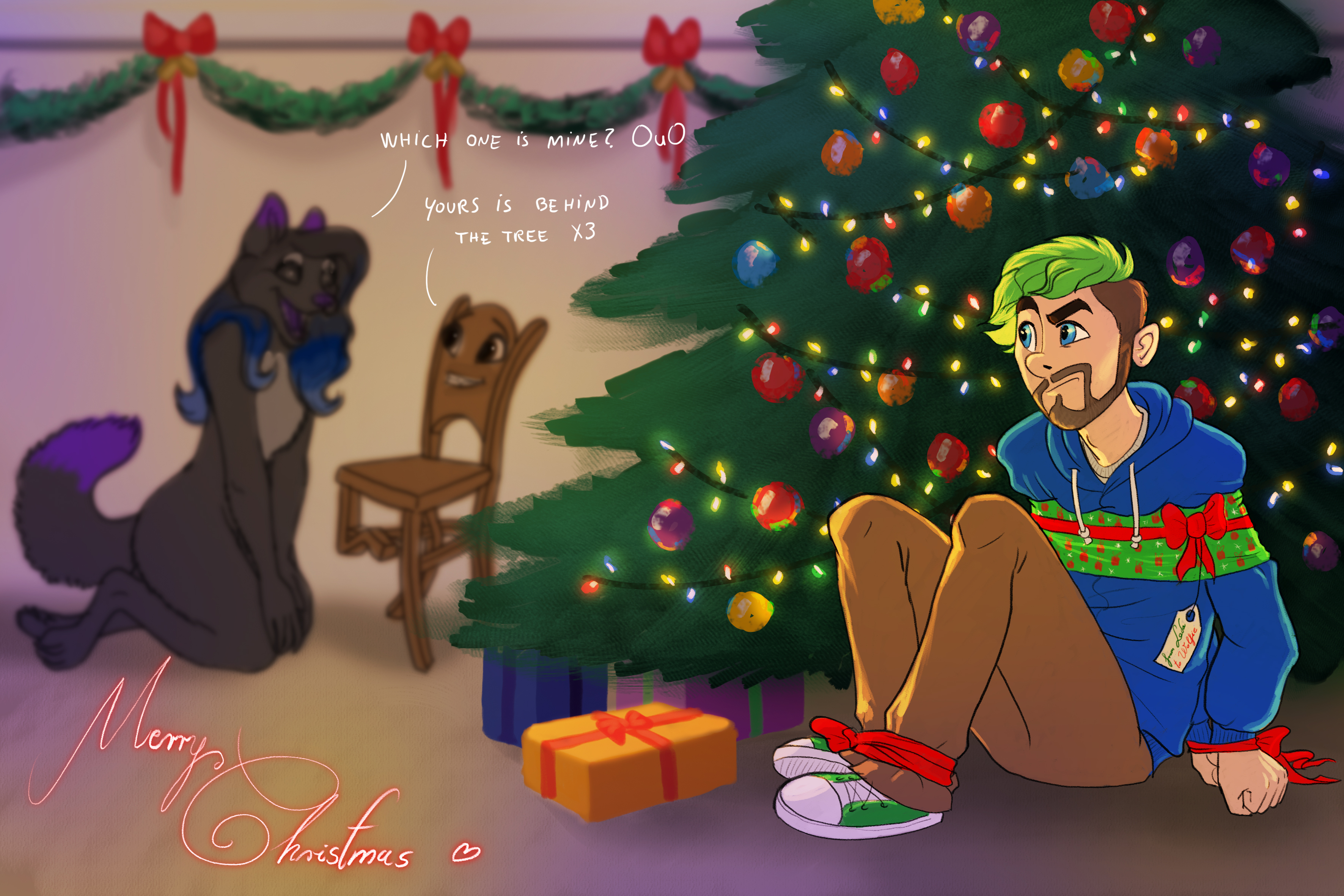 You know, i just kidnapped a present for you -OuO