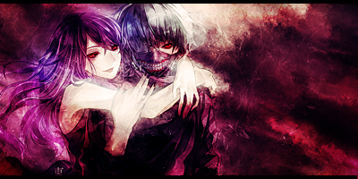 Tokyo Ghoul Kaneki and Rize Signature