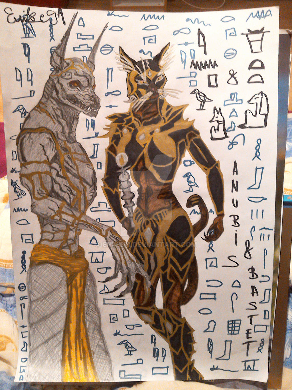 Anubis And Bastet By Enike91 On Deviantart