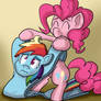 Pinkie Pie and Flatten Rainbow Dash