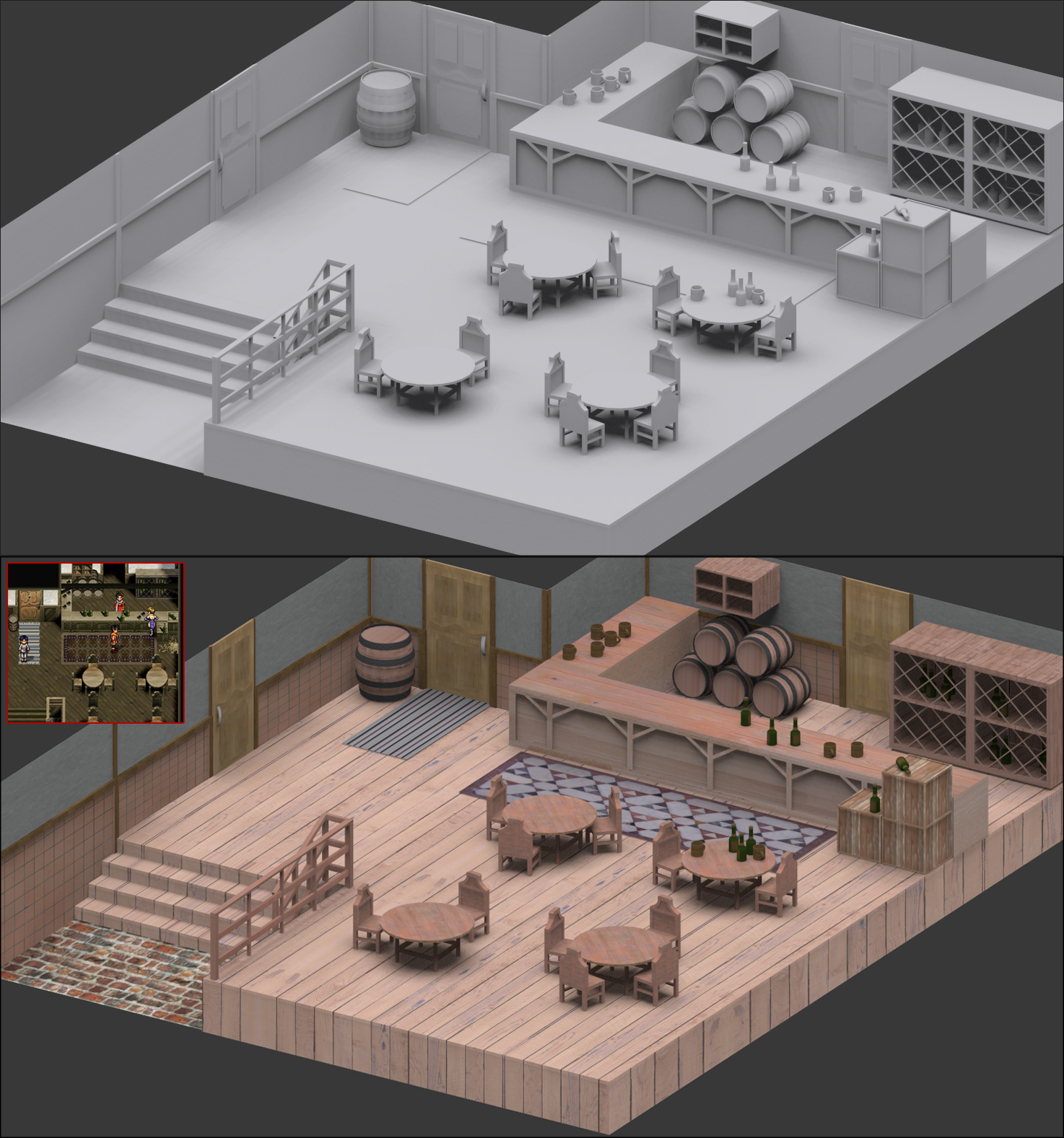 Suikoden II, Leona's Tavern 3D