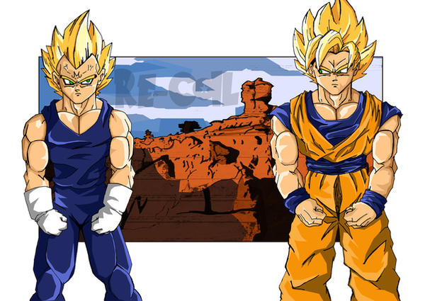 Vegeta vs Goku wallpaper