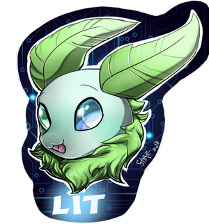 Lit Moth Headshot Badge